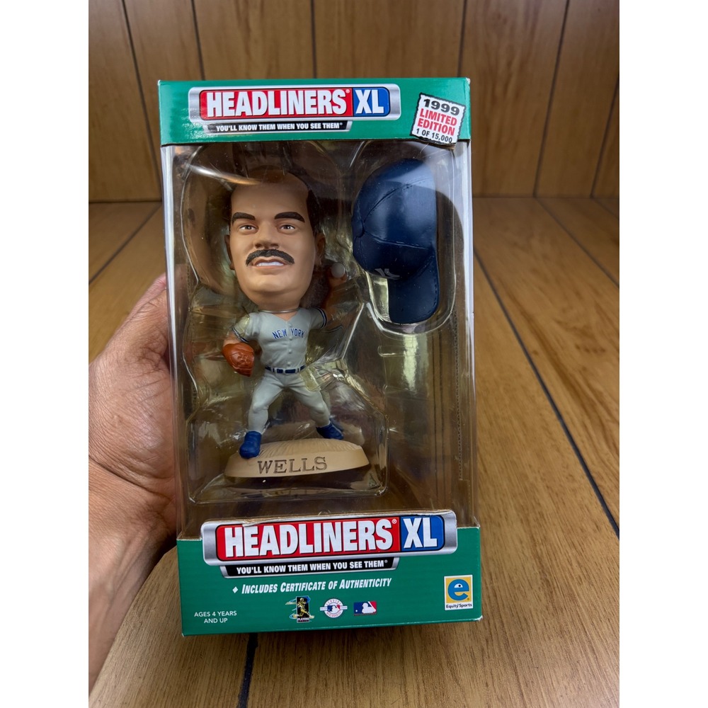 Headliners XL David Wells Bobblehead 1999 Limited Edition Yankees MLB‎